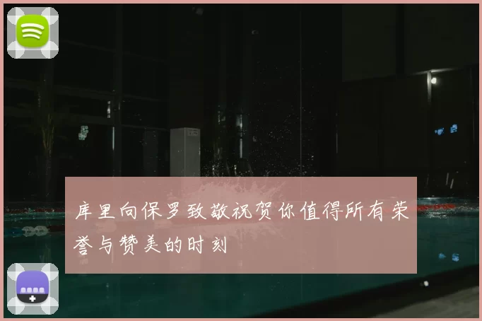 库里向保罗致敬祝贺你值得所有荣誉与赞美的时刻